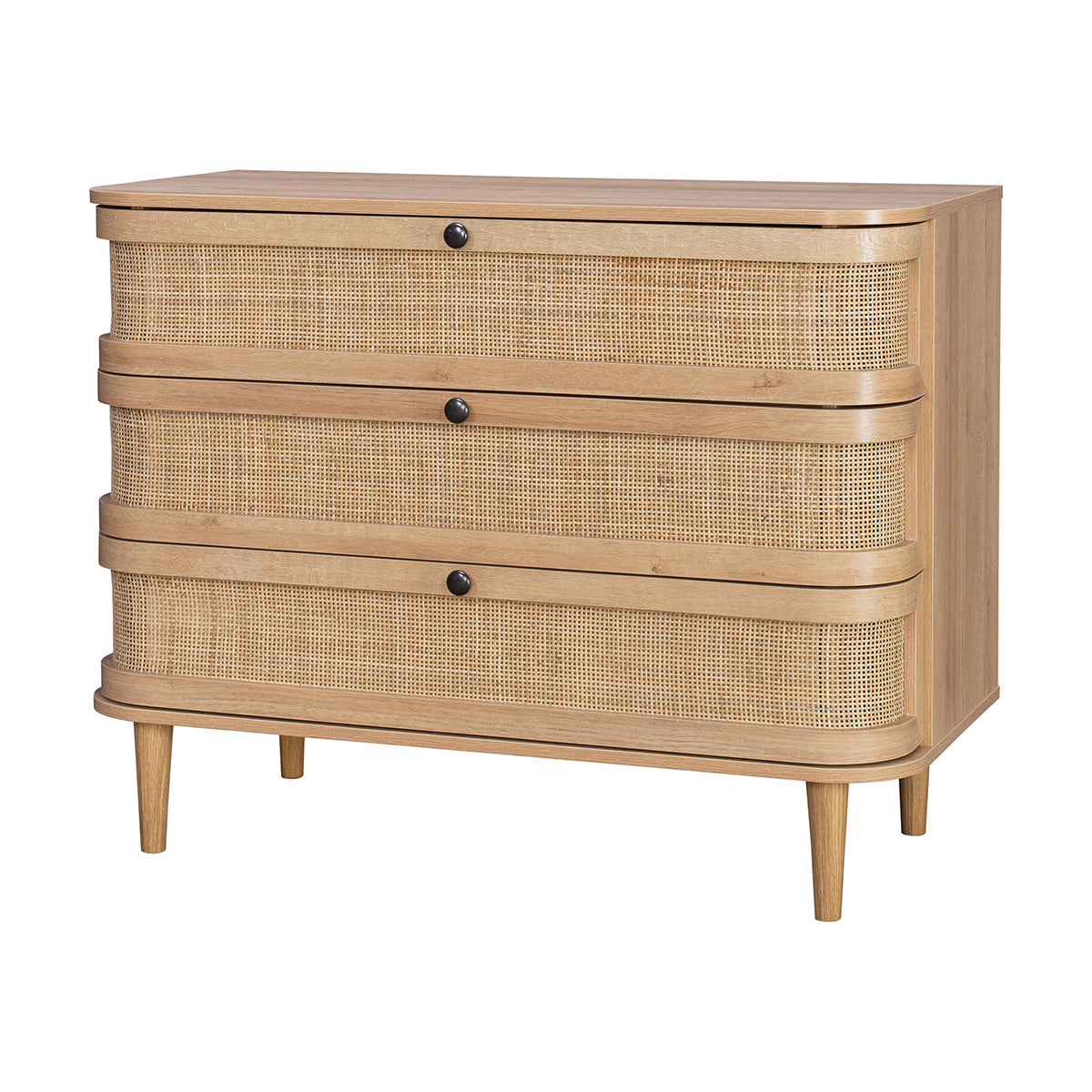 Stockholm Chest of Drawers Beige 3 Drawers