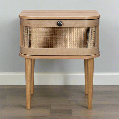 Stockholm Side Table Beige 1 Drawer