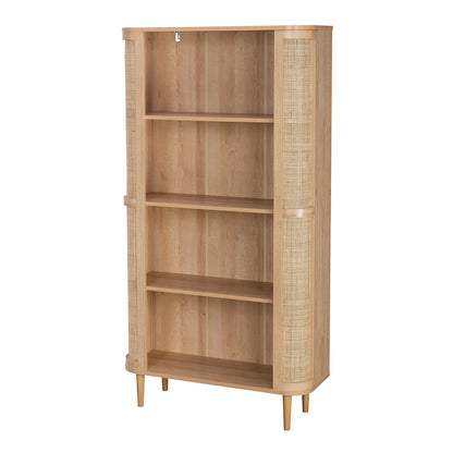 Stockholm Tall Bookcase Beige 4 Shelves