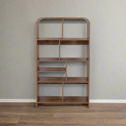 Copenhagen Tall Bookcase Dark Brown 9 Shelves