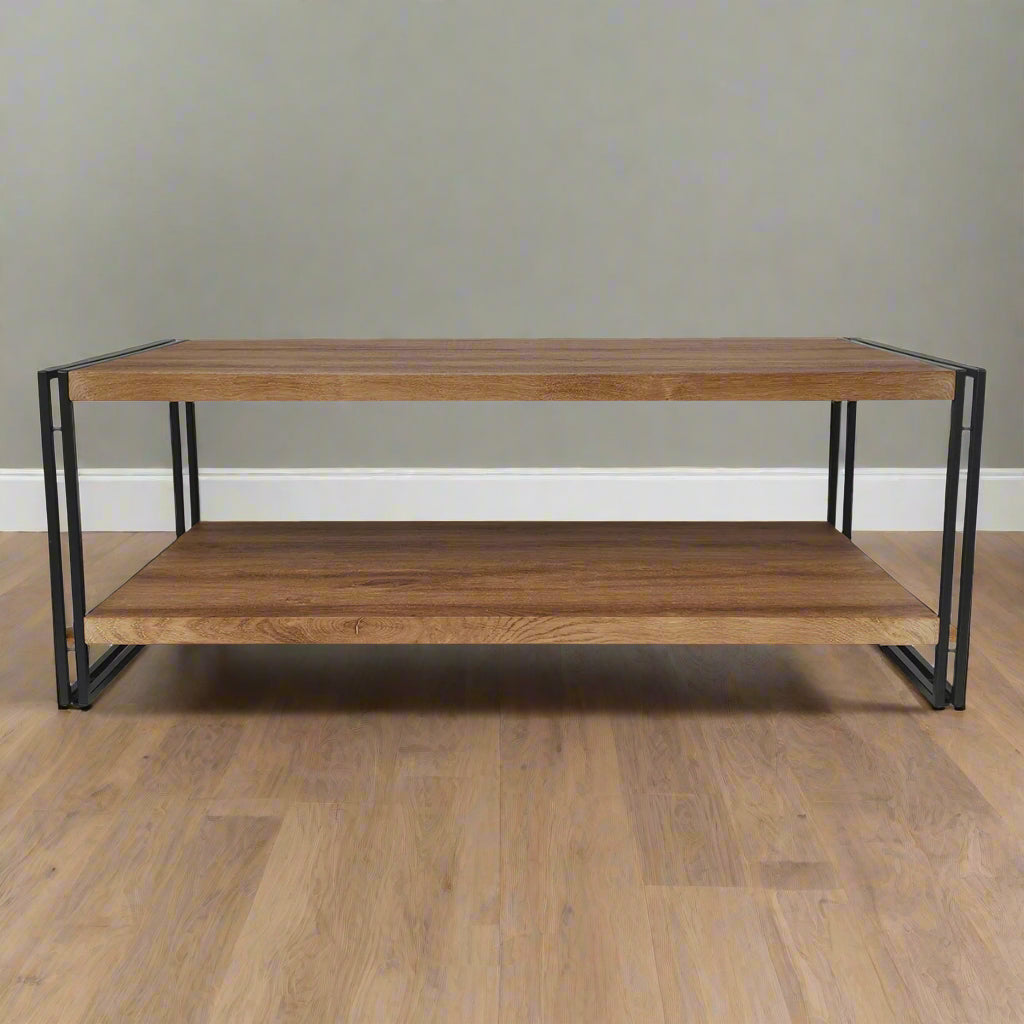 Brooklyn Coffee Table Black & Brown 1 Shelf