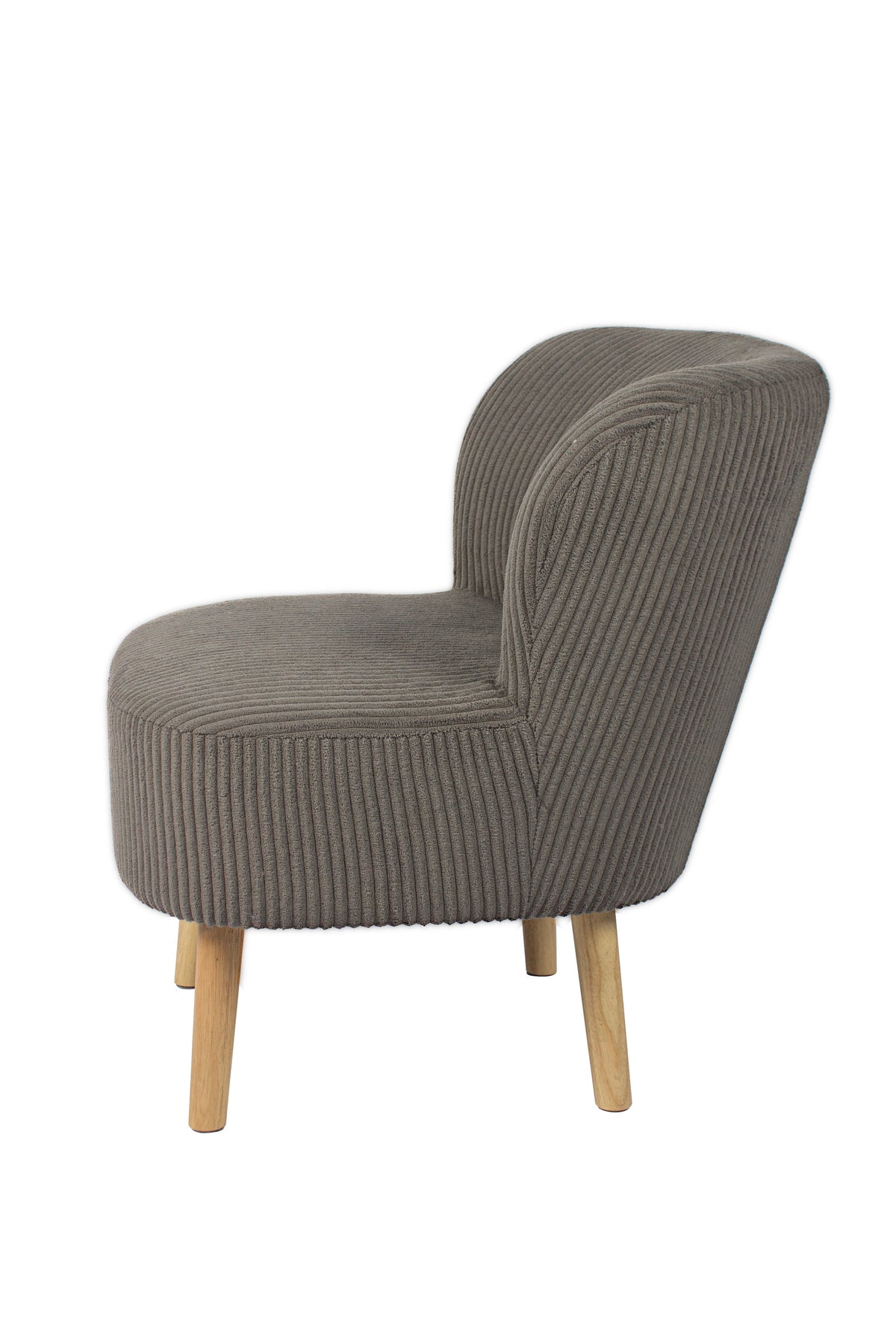 Essentials Large Teddy Chair Grey Ribbed by Hamilton McBride