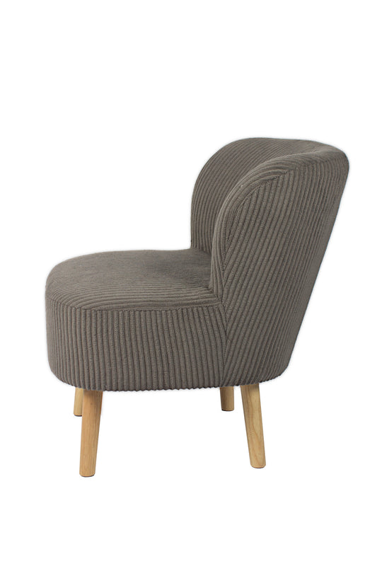 Essentials Large Teddy Chair Grey Ribbed by Hamilton McBride