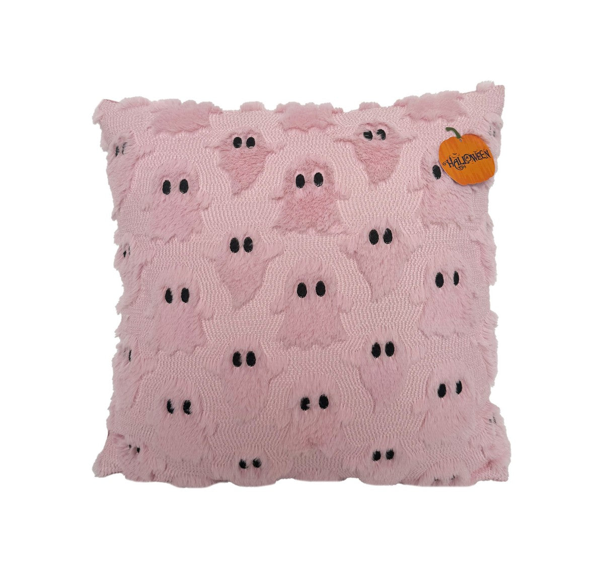 Cushion Halloween Decoration Pink with Ghost Pattern - 45cm by Fangtastic