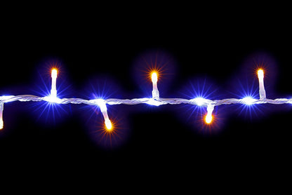 Christmas String Icicle Lights Snowfall Blue & White Outdoor 702 LED - 8m by Astralis