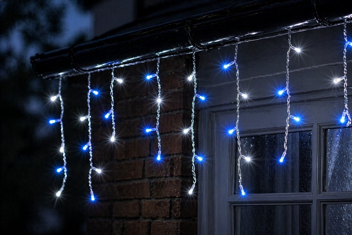 Christmas 1000L Blue & White Icicle Light by Merry & Bright