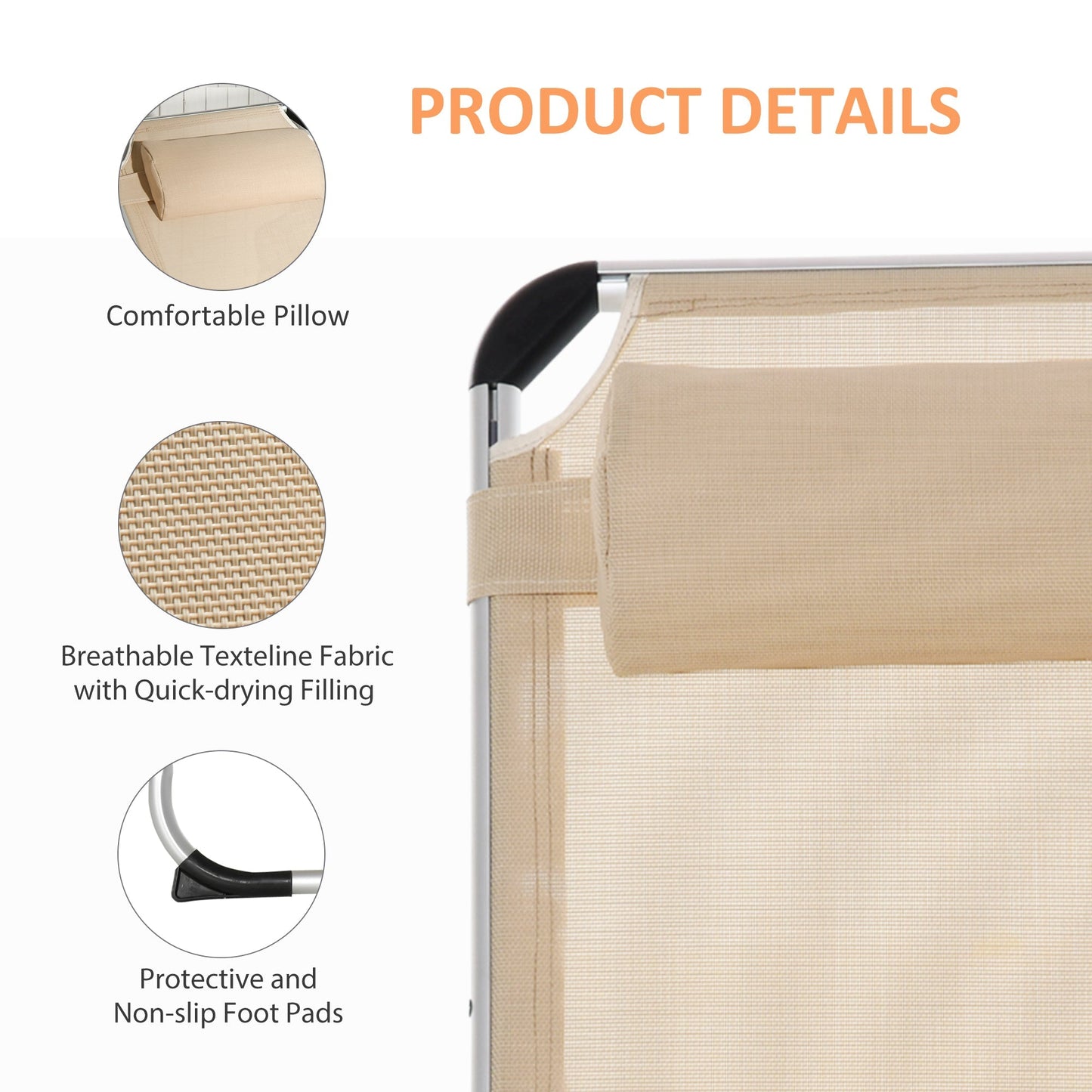 Outsunny Foldable Sun Lounger