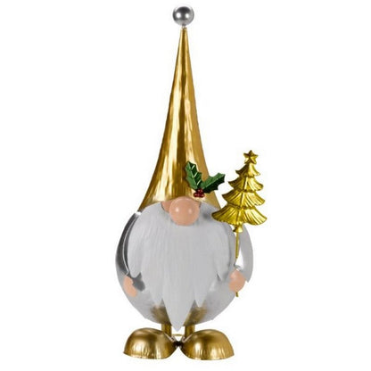 Gonk with Tree Christmas Decoration Gold & Silver - 40cm Primary Image