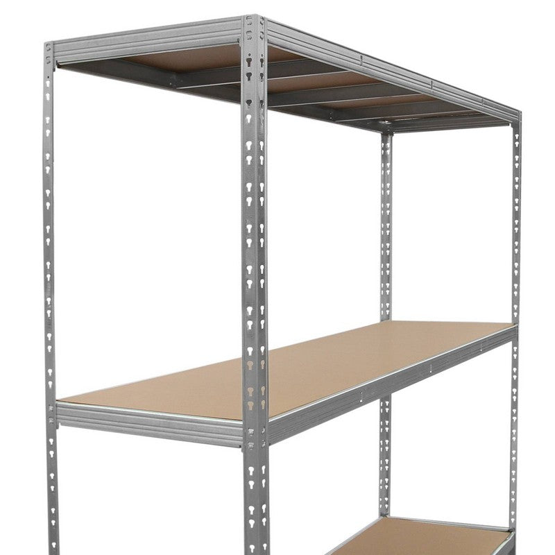 Raven Galvanised Steel & MDF Shelving Unit 200cm - Silver Heavy Duty 200cm by Raven