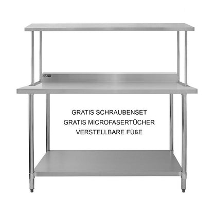 Raven Stainless Steel Workbench 150cm - Silver Catering by Raven