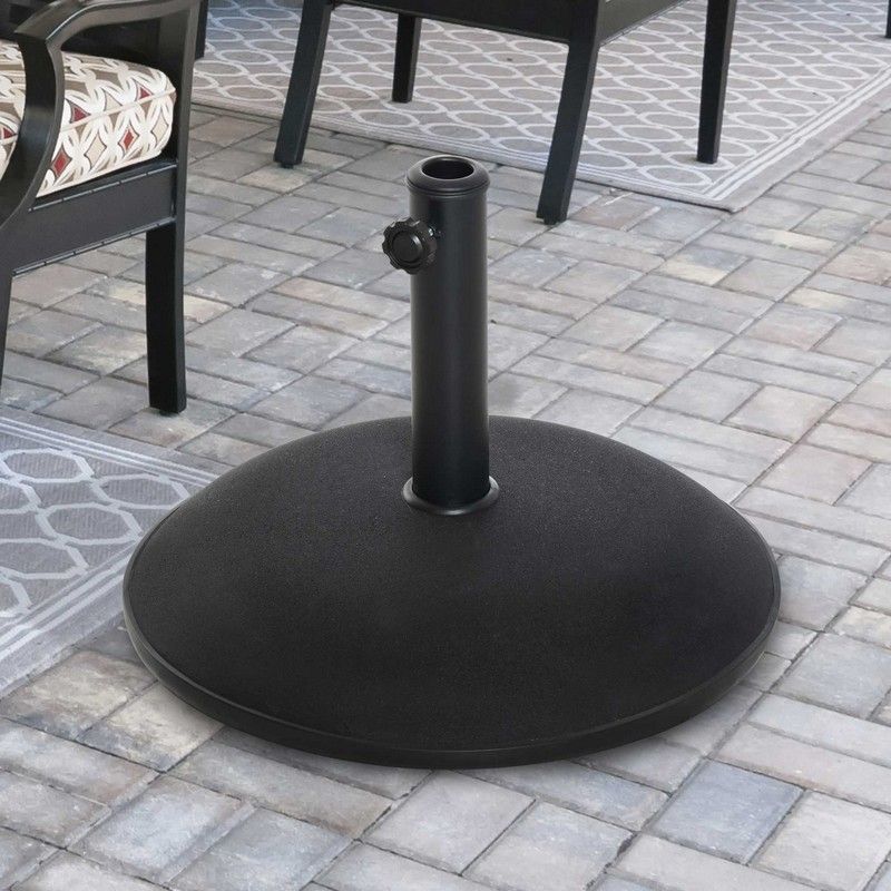 25kgs Round Umbrella Base Concrete Parasol Weight Stand Patio Outdoor Dia 49cm