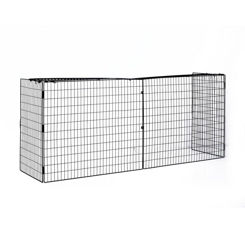 Homcom Extendable Fireguard Screen-Black Primary Image
