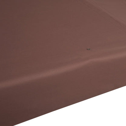 3x3 m Double-Tier Canopy Top Replacement-Coffee