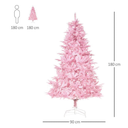 Homcom 6 Foot Artificial Christmas Tree Holiday Xmas Holiday Tree Decoration with Automatic Open for Home Party