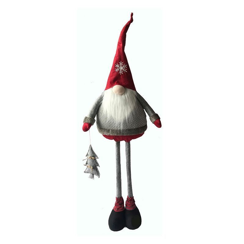 Gonk Christmas Decoration Grey & Red - 114cm by Christmas Inspiration Primary Image