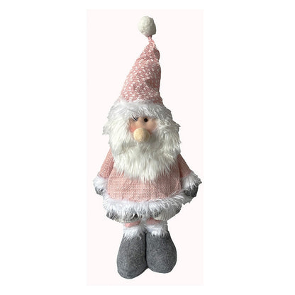 Santa Christmas Decoration Pink & White - 100cm by Christmas Time