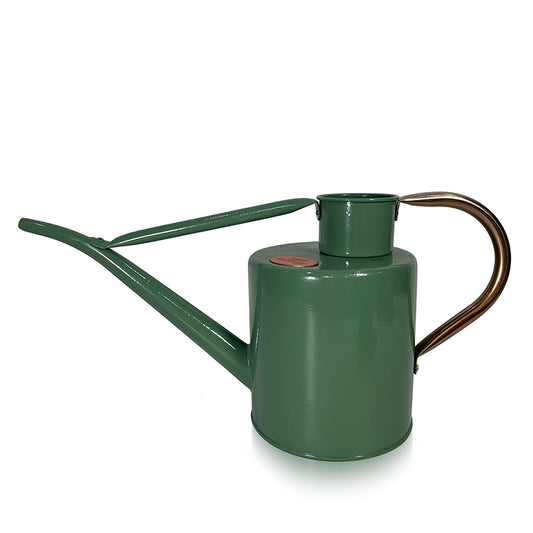 Watering Can Galvanised Steel 2.2L By Yeoman - Olive Green