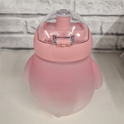 Cute Penguin Flip Top Drinks Bottle Pink 22cm - 1500ml
