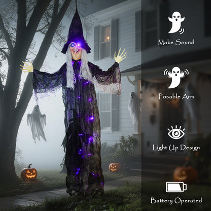 Animated Witch Halloween Decoration - 183cm
