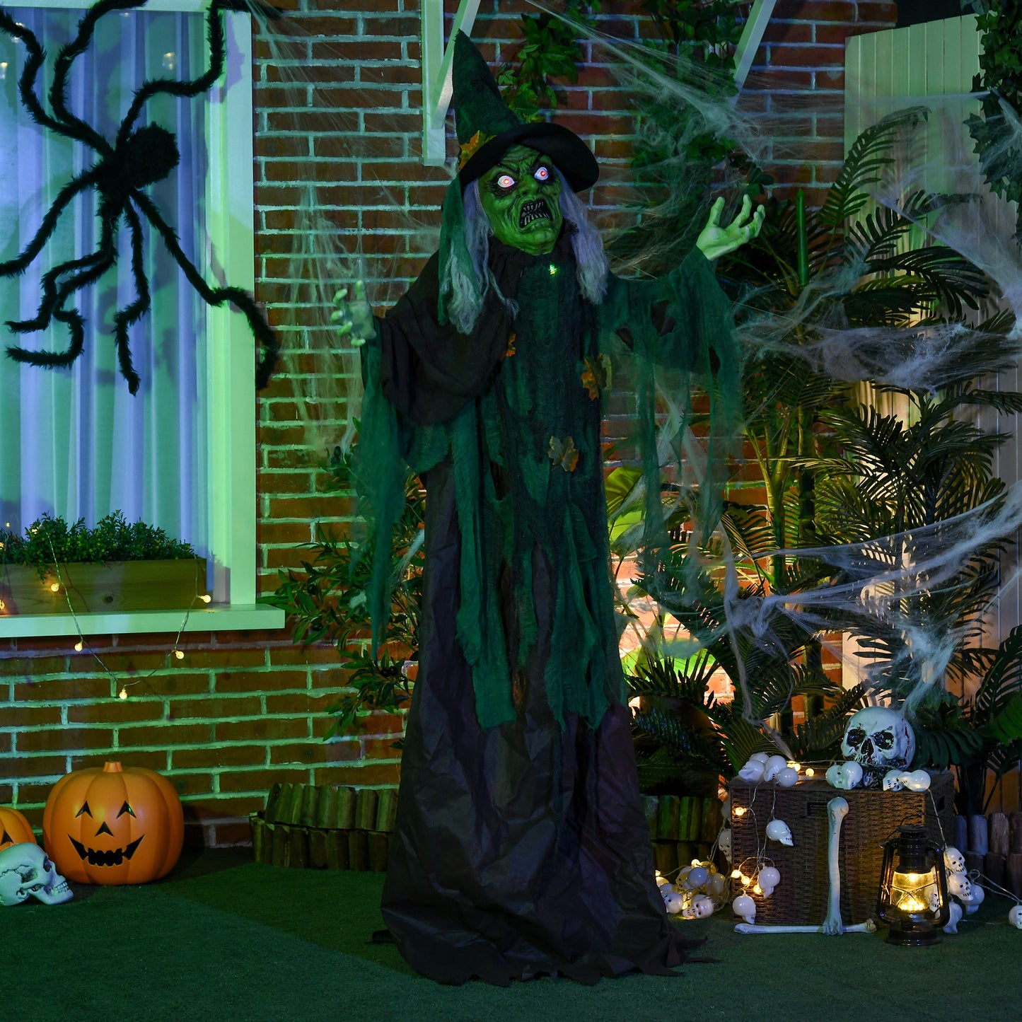 Animated Witch Halloween Decoration - 183cm