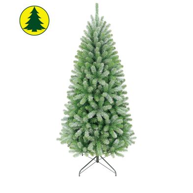 6 Foot Norway Spruce Christmas Tree Artificial - White Frosted Green 766 Tips Primary Image