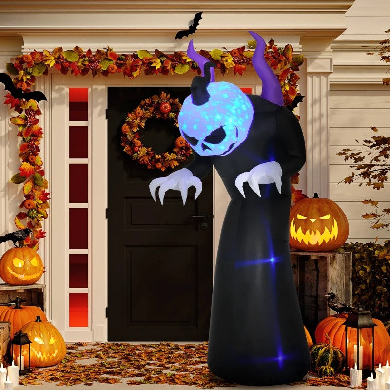 7ft Inflatable Halloween Ghost with Horns
