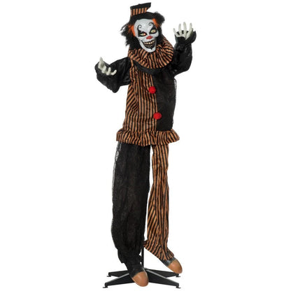 67 Inch Life Size Outdoor Halloween Decorations Talking Circus Clown