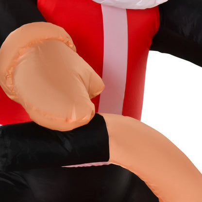 5.5 Foot Christmas Inflatable Santa Claus Riding a Motorcycle Blow Up Decoration Xmas Décor for Garden