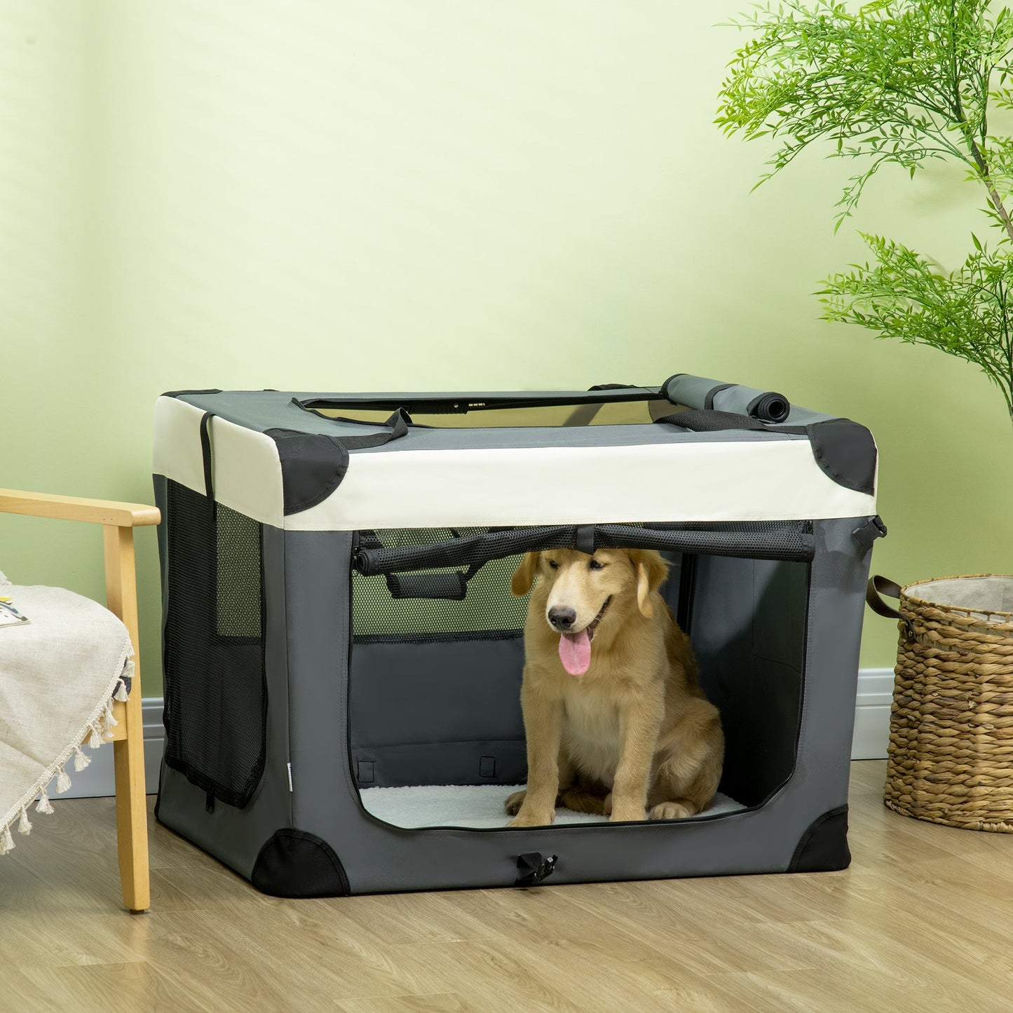 PawHut 91cm Foldable Pet Carrier Primary Image