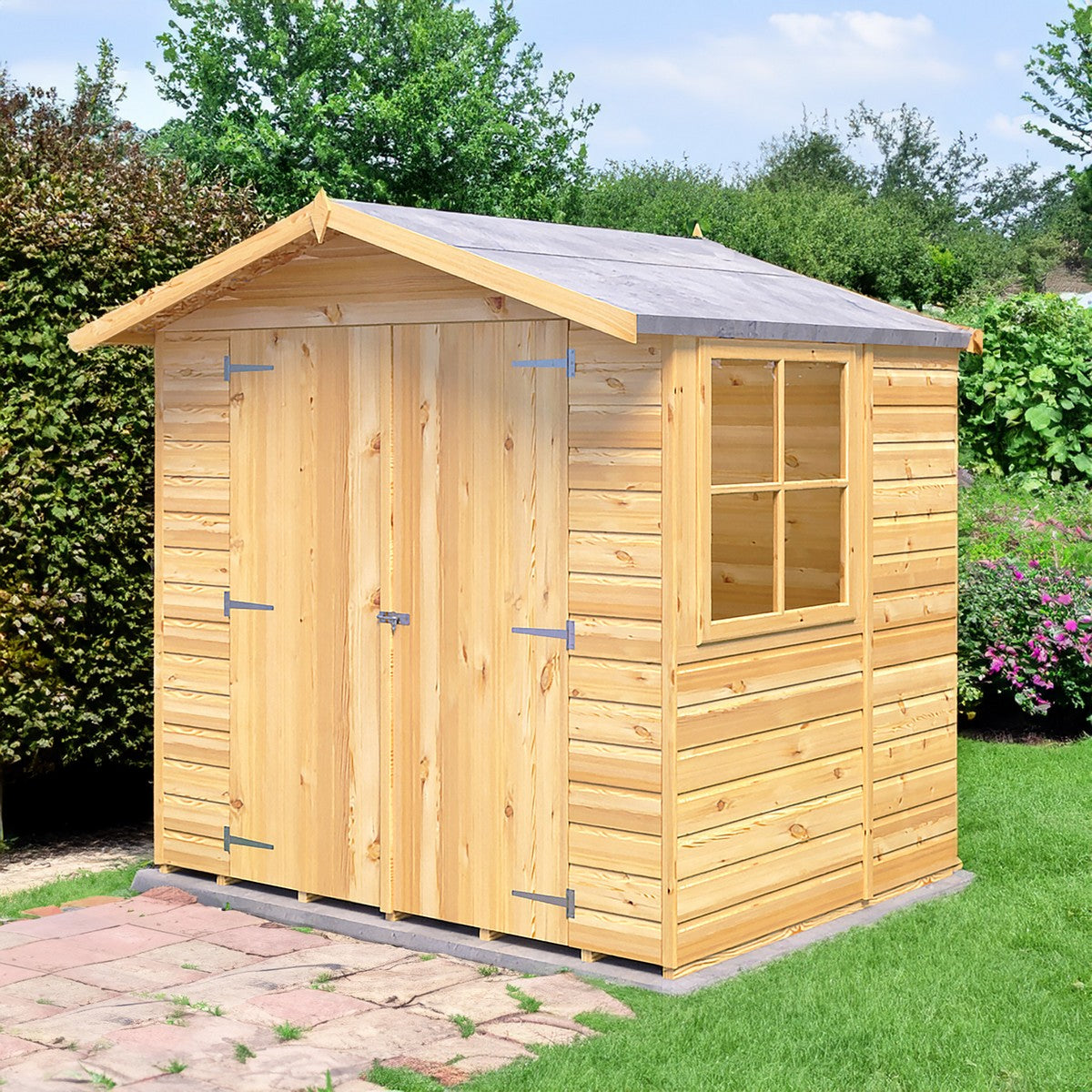 Shire Alderney 6' x 7' 2" Apex Shed - Premium Dip Treated Tongue & Groove