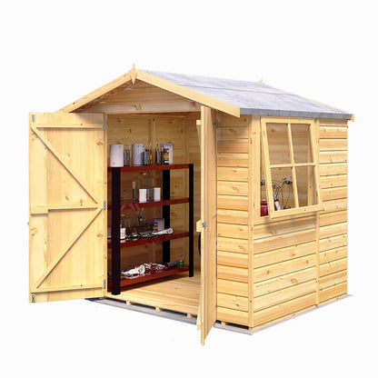 Shire Alderney 6' x 7' 2" Apex Shed - Premium Dip Treated Tongue & Groove