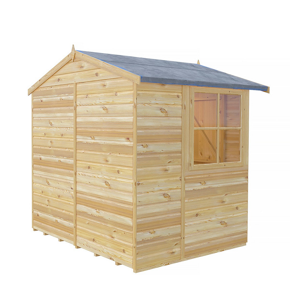 Shire Alderney 6' x 7' 2" Apex Shed - Premium Dip Treated Tongue & Groove
