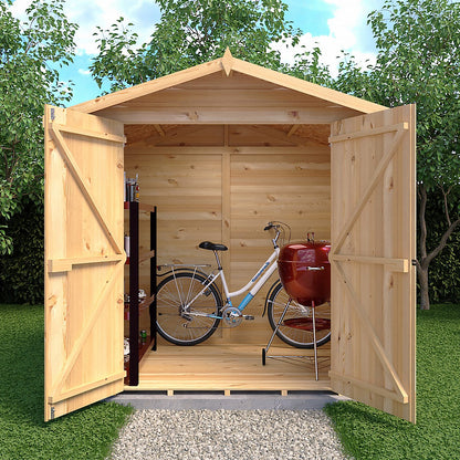 Shire Alderney 6' x 7' 2" Apex Shed - Premium Dip Treated Tongue & Groove