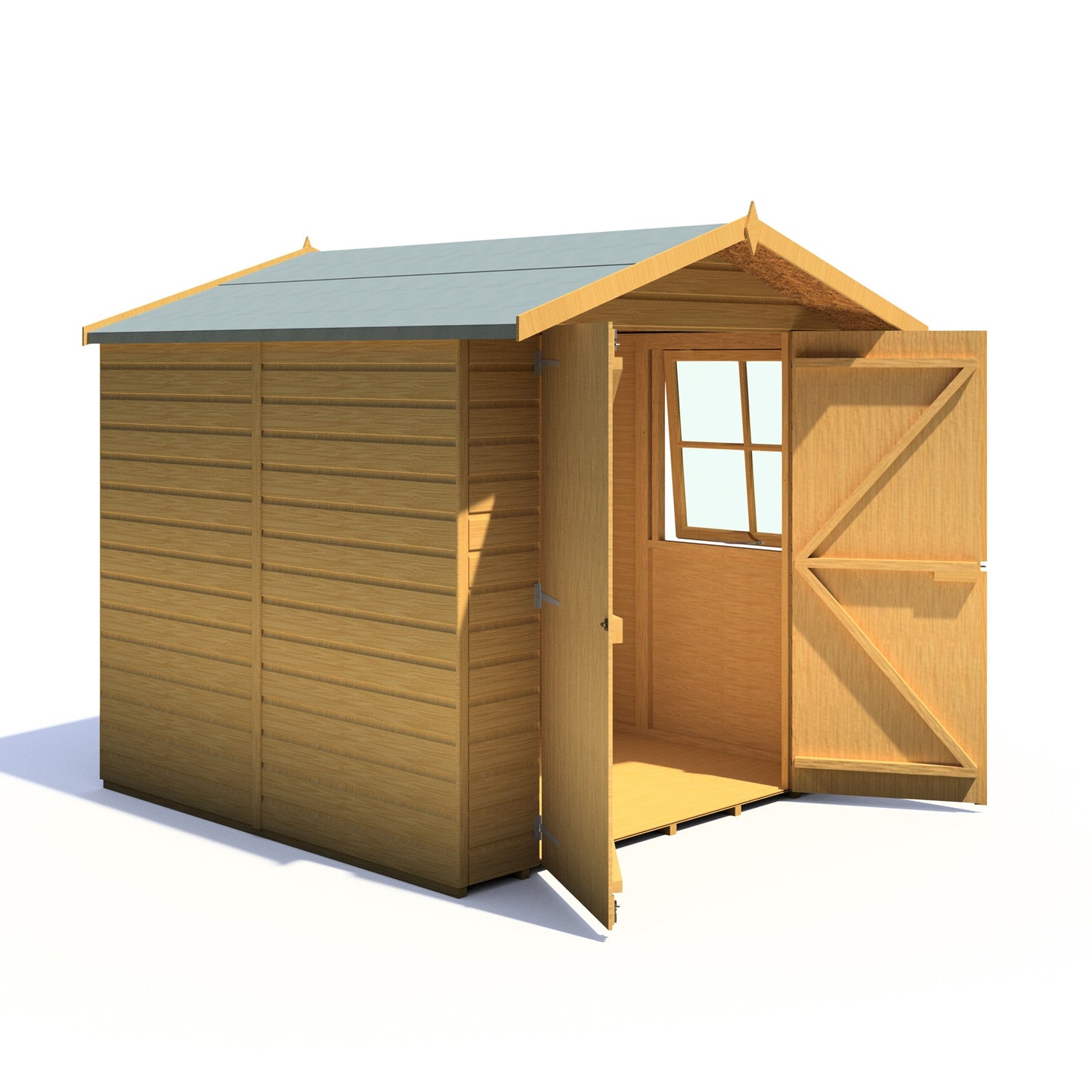 Alderney 6' 2" x 6' 8" Apex Shed - Premium Dip Treated Shiplap