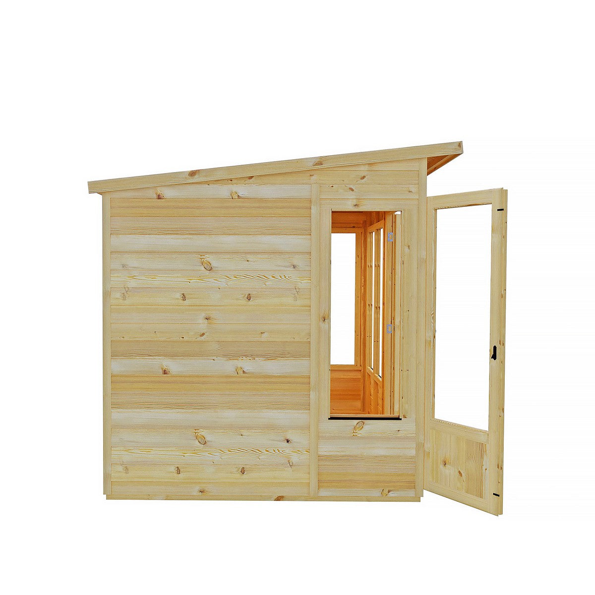 Shire Alora 7' 1" x 8' 1" Pent Summerhouse - Premium Dip Treated Overlap