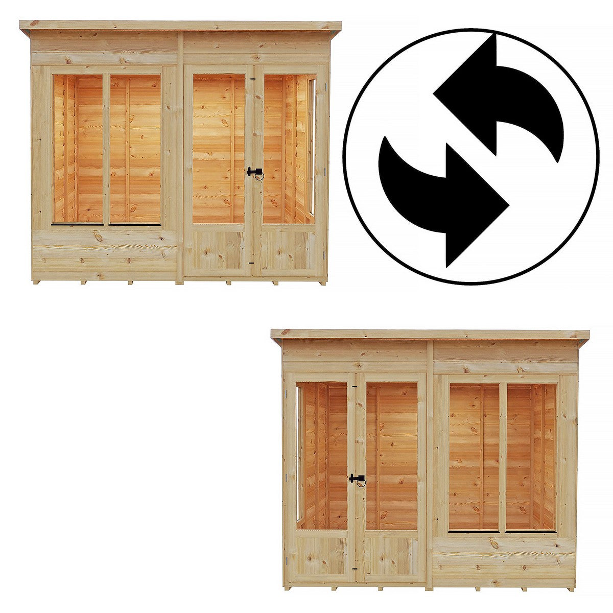 Shire Alora 7' 1" x 8' 1" Pent Summerhouse - Premium Dip Treated Overlap