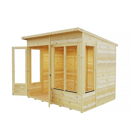 Shire Alora 7' 1" x 8' 1" Pent Summerhouse - Premium Dip Treated Overlap