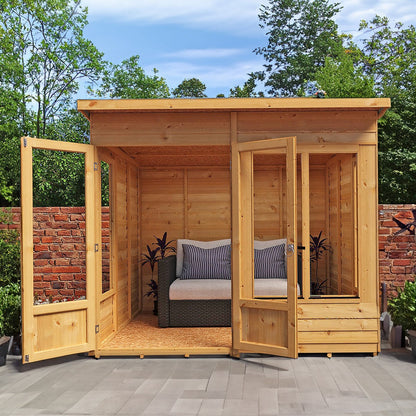 Shire Alora 7' 1" x 8' 1" Pent Summerhouse - Premium Dip Treated Overlap