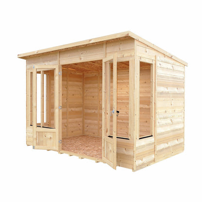 Shire Alora 7' 1" x 10' Pent Summerhouse - Premium Dip Treated Overlap