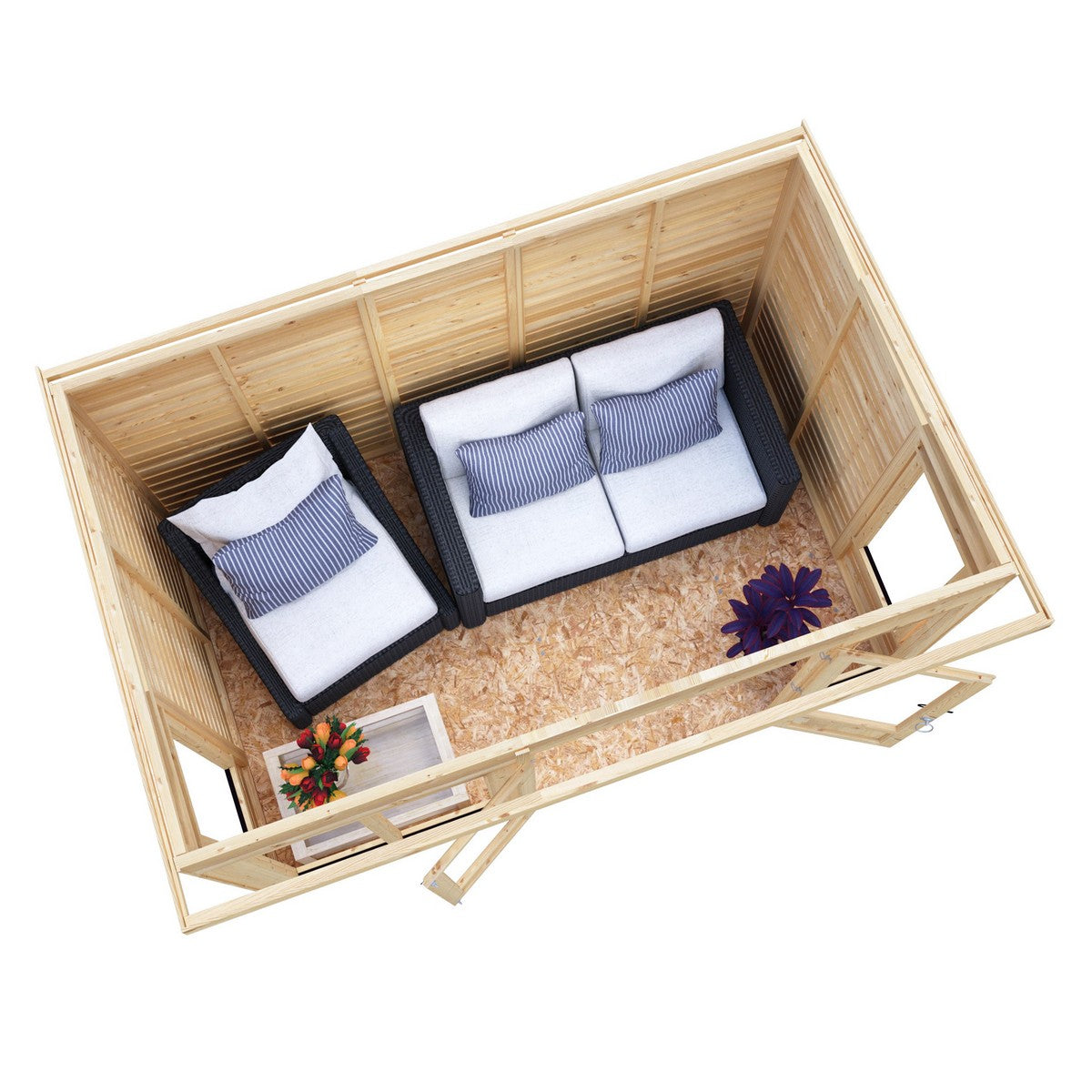 Shire Alora 7' 1" x 10' Pent Summerhouse - Premium Dip Treated Overlap