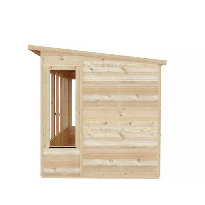 Shire Alora 7' 1" x 12' Pent Summerhouse - Premium Dip Treated Overlap