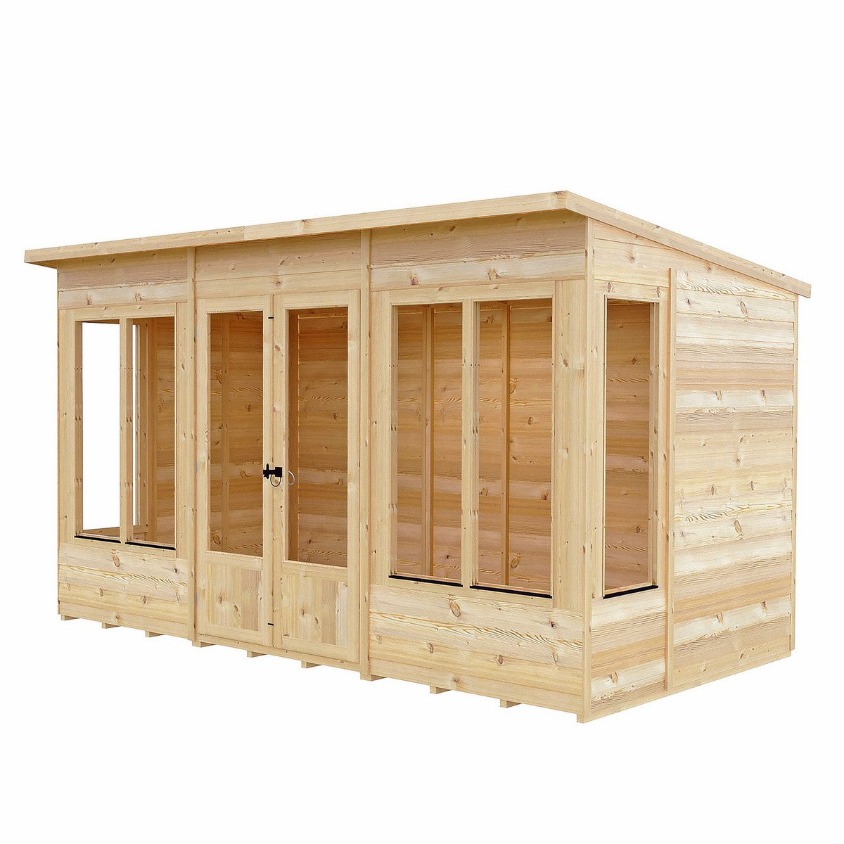 Shire Alora 7' 1" x 12' Pent Summerhouse - Premium Dip Treated Overlap