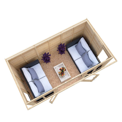 Shire Alora 7' 1" x 12' Pent Summerhouse - Premium Dip Treated Overlap