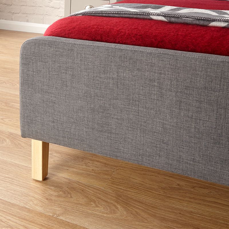 GFW Ashbourne Double Bed Fabric Grey 5 x 7ft