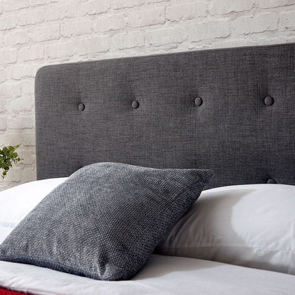 GFW Ashbourne Double Bed Fabric Grey 5 x 7ft