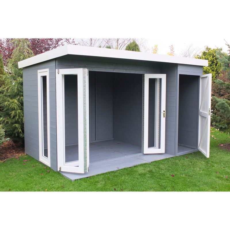 Aster 12 4" x 8 5" Pent Summerhouse Premium Dip Treated Shiplap