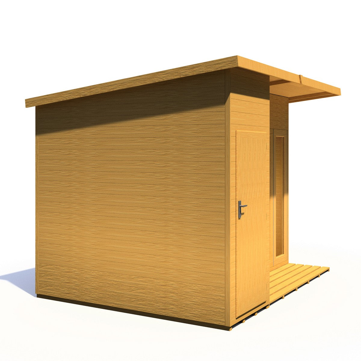 Shire Aster 8' 7" x 10' 4" Pent Summerhouse with Side Shed - Premium Dip Treated Shiplap