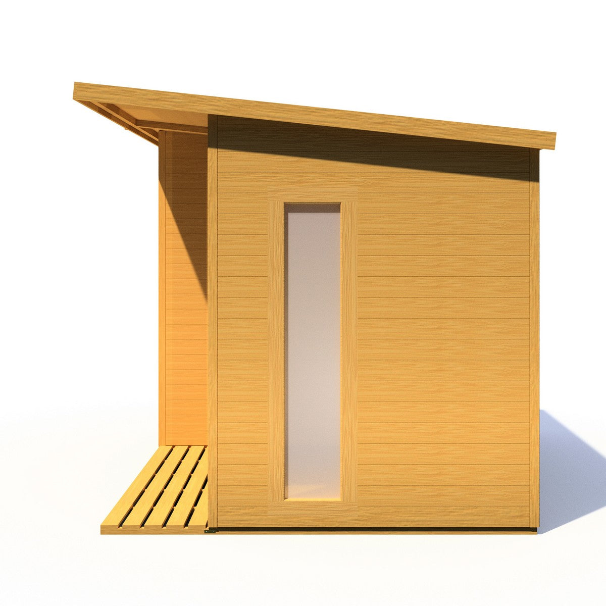 Shire Aster 8' 7" x 10' 4" Pent Summerhouse with Side Shed - Premium Dip Treated Shiplap