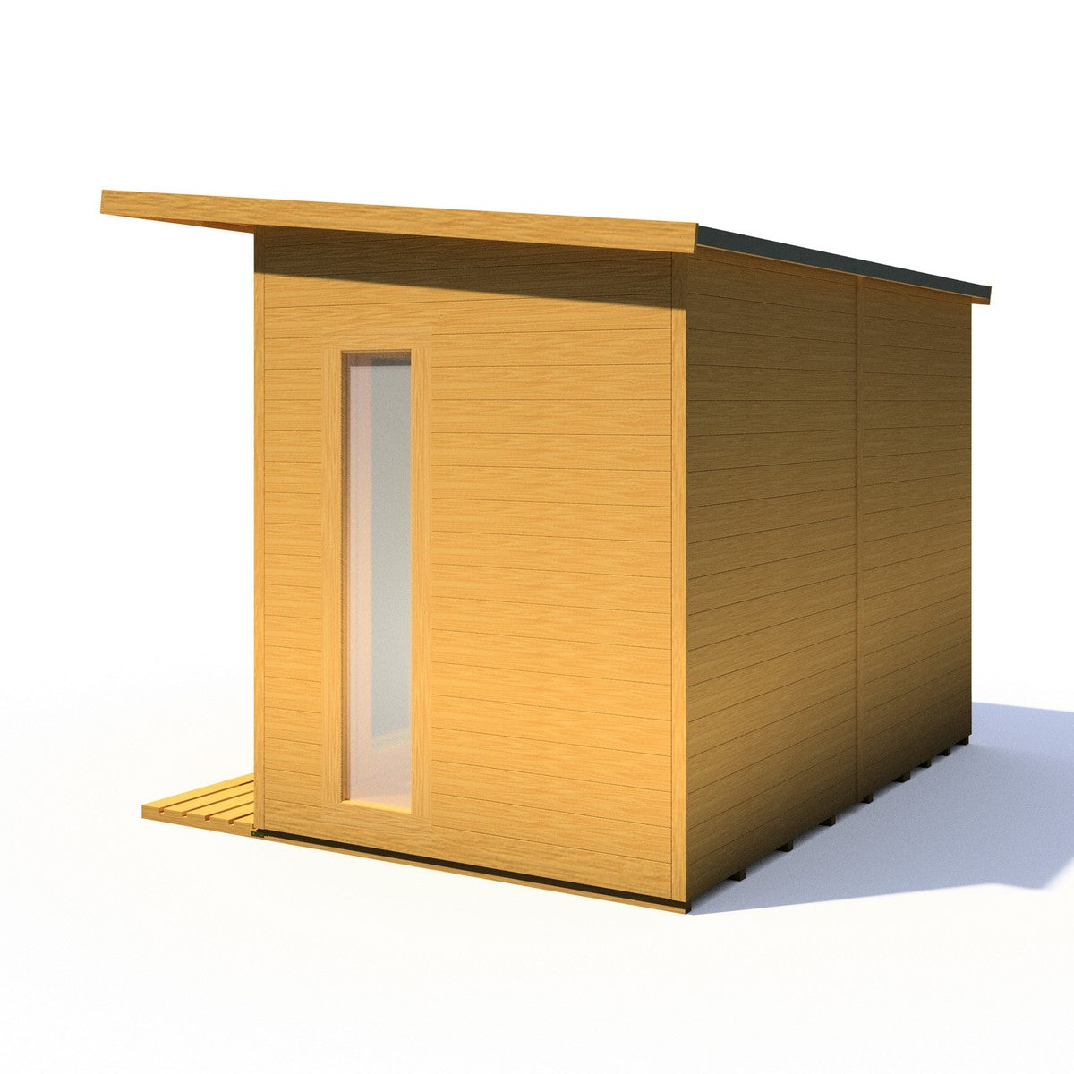 Shire Aster 8' 7" x 10' 4" Pent Summerhouse with Side Shed - Premium Dip Treated Shiplap