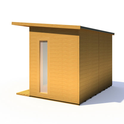 Shire Aster 8' 7" x 10' 4" Pent Summerhouse with Side Shed - Premium Dip Treated Shiplap
